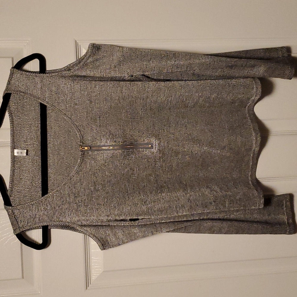 Rosegal Heather Grey Cold Shoulder Top